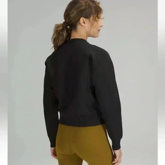 Lululemon AllAround Crewneck Sweater black no size tag 2 4 - Picture 4 of 8